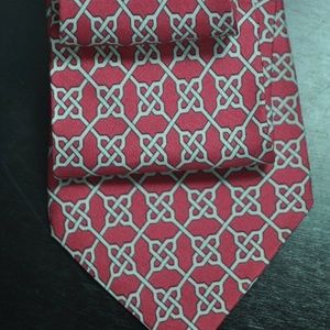 Hermes Accessories - Hermes 871 PA Dark Pink & Gray 100% Silk Tie Hermes Accessories - Hermes 871 PA Dark Pink & Gray 100% Silk Tie